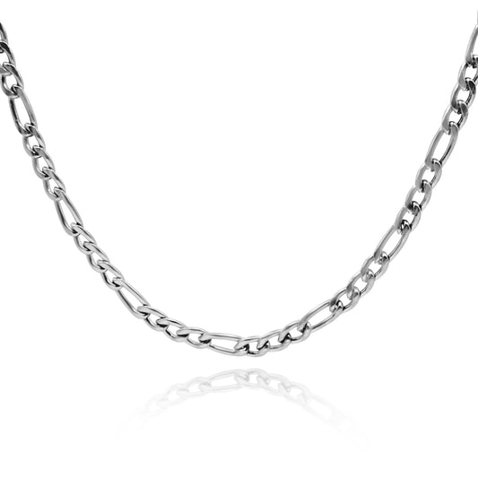 Figaro Ketting 3mm - Zilver